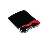 Kensington Duo Gel Mouse Pad with Integrated Wrist Support - Red/Black