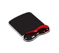 Kensington Duo Gel Mouse Pad with Integrated Wrist Support - Red/Black