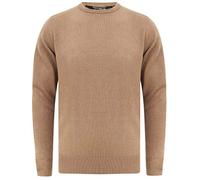 Kensington Eastside Badger Men's Crew Neck Knitted Jumper - Taupe - L