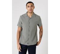 Kensington Eastside Men's Cotton Button-Up Shirt with Check Print in Khaki | Size: Medium Kensington Eastside Khaki M