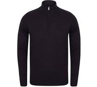 Kensington Eastside Men's Funnel Neck Quarter Zip Knitted Jumper Dark Navy