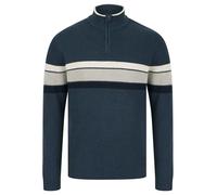 Kensington Eastside Men's 'Geoffrey' Striped Quarter Zip Neck Knit Jumper