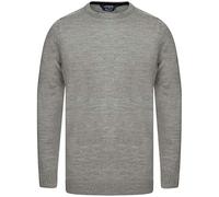 Kensington Eastside Men's Plain Regular Fit Crew Neck Jumper - Mid Grey Marl - XL