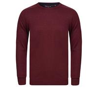 Kensington Eastside Men's Plain Regular Fit Crew Neck Jumper - Zinfandel - XXL