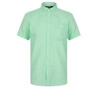 Kensington Eastside Men's 'Portree' Gingham Check Short Sleeve Linen Cotton Blend Shirt