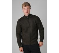 Kensington Eastside Men's Soft Fleece Lined Zip-Through Cardigan in Khaki | Size: XL Kensington Eastside Khaki XL