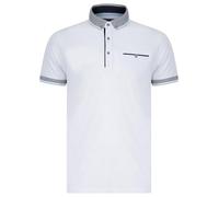 Kensington Eastside Men's 'Wilmot' Stretch Cotton Jersey Button Down Collar Polo Shirt Bright White