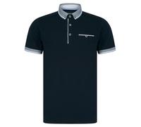 Kensington Eastside Men's 'Wilmot' Stretch Cotton Jersey Button Down Collar Polo Shirt Navy