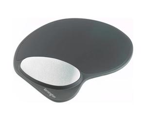 Kensington Ergonomic Gel Mouse Mat with Wrist Support - Black & Grey, 207 x 248 mm, for Laser & Optical Mice (62404), New