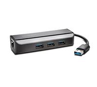 Kensington Ethernet Port Adapter - UA3000E 3.0 to 10/100 Fast Ethernet Adapter with 3 USB Ports (K33982WW)