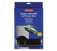 Kensington Height Adjustable Ergonomic Gel Mouse Mat with Wrist Support - Compatible with Laser and Optical Mice - 200 x 280 x 37 mm - Black (57711)