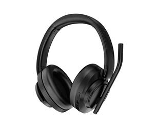 Kensington Hybrid C3550 EQ Bluetooth Over-Ear Headset with Earcup Control, Active Noise Cancelling for Office and Home, Compatible with Windows, macOS, ChromeOS, iOS and Android, K97467WW, Black