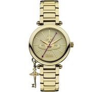 Vivienne Westwood Women's Kensington II Quartz Watch with Gold Dial Analogue Display and Gold Stainless Steel Bracelet VV006KGD