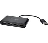 Kensington K39120EU USB 2.0 4-Port Hub, Transfer speeds up to 5 Gbps - Plug and Play installation, Dell, Windows, Mac compatible, Home Office, Black