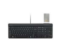 Kensington KB201C Simple Solutions Wired Keyboard with Smart Card Reader (CAC), TAA Compliant, Black (K75454TAA)