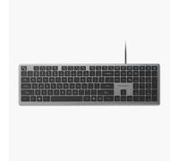 Kensington KB515 EQ Wired Keyboard – USB-C/A, Silent Full-Size, UK QWERTY, Copilot, Space Grey