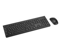 Kensington Rexel KM270 EQ Wireless Rechargeable Keyboard and Ambidextrous Silent Mouse Set for PC, 2.4GHz & BT 5.0, Splash Resistant, AZERTY ISO - Black K75560FR