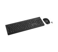 Kensington KM270 EQ Rechargeable Wireless Full Size Keyboard and Ambidextrous Silent Mouse Combo for PC and laptop, 2.4GHz & BT 5.0 wireless, spill-proof design - QWERTY ISO Layout - Black K75560UK