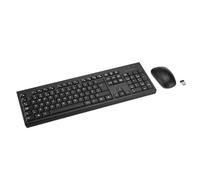 Kensington KM270 EQ Rechargeable Wireless Full Size Keyboard and Ambidextrous Silent Mouse Combo for PC and laptop, 2.4GHz & BT 5.0 wireless, spill-proof design - QWERTY ISO Layout - Black K75560UK