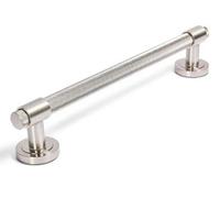 Kensington Knurled Door Pull Handle - 300mm - Brushed Nickel - Designer Levers