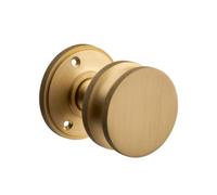 Kensington Knurled Mortice Door Knob - Brushed Brass - Internal - Designer Levers