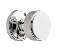 Kensington Knurled Mortice Door Knob - Polished Chrome - Internal - Designer Levers