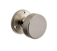 Kensington Knurled Mortice Door Knob - Satin Nickel - 60mm - Designer Levers