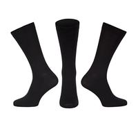 Kensington Mens 75% Cotton Black Diabetic Socks Seamless Soft Grip Wide Top