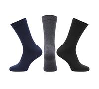Kensington Mens 75% Cotton Cushioned Diabetic Socks Seamless Soft Wide Top