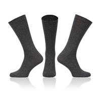Kensington Mens 75% Cotton Grey Diabetic Socks Seamless Soft Grip Wide Top