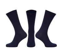 Kensington Mens 75% Cotton Navy Diabetic Socks Seamless Soft Grip Wide Top