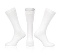 Kensington Mens 75% Cotton White Diabetic Socks Seamless Soft Grip Wide Top