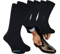 Kensington® Mens Cotton Socks 6 Pairs Size 6-11 UK Multipack Black Designer Socks Breathable Eco-Friendly Thin Sock for Work