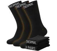 Kensington Mens Thermal Socks Black Cotton Work Socks 3 Pack 6-11
