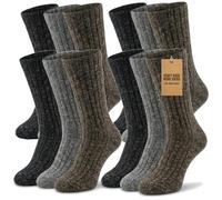 Kensington® Mens Thick Ragg Wool Blend Work Boot Socks - Heavy Knit Ribbed Cushioned Winter & Outdoor Socks - UK 6-11 - 12 Pack