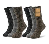 Kensington® Mens Thick Ragg Wool Blend Work Boot Socks - Heavy Knit Ribbed Cushioned Winter & Outdoor Socks - UK 6-11 - 6 Pack
