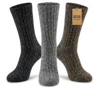 Kensington® Mens Thick Ragg Wool Blend Work Boot Socks - Heavy Knit Ribbed Cushioned Winter & Outdoor Socks - UK 6-11 - 3 Pack