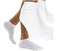 Kensington® Mens Trainer Socks Running Sport Breathable Soft Cotton Liner Ankle Sock 12 Pair Multipack Low Cut For Under Trainer Blister Armour White