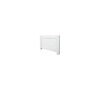 Kensington Modern MDF Radiator Cover - White Grey Horizontal Slat Cabinet, Wall-Mounted for Living Room, Bedroom & Hallway