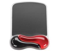 Kensington Duo Gel Mouse Pad with Integrated Wrist Support - Red/Black