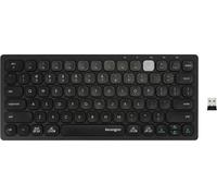 Kensington Wireless Keyboard - Multi Device Dual Wireless Compact Keyboard; Connects via Bluetooth or USB 3.0, QWERTY UK Layout Mini Keyboard, Windows, Mac, iOS & ChromeOS Compatible - Black, New