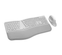 Kensington Pro Fit Ergonomic Wireless Keyboard and Mouse - Grey (K75407US) | Contoured ergonomic design, wireless connection, matching keyboard and mouse combo