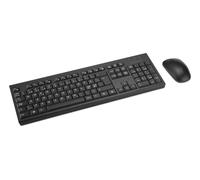 Kensington Rexel KM270 EQ Wireless Rechargeable Keyboard and Ambidextrous Silent Mouse Set for PC, 2.4GHz & BT 5.0, Splash Resistant, AZERTY ISO - Black K75560FR