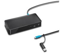 Kensington SD4700P USB-C or USB-A - 60W PD - Dual Display Docking Station with Power Delivery for Windows PC's, Surface Pro, Surface Laptops, and MacBooks - TAA Compliant (K38240NA) Black