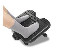 Kensington Adjustable Ergonomic Foot Rest - SoleMassage under desk foot rest for improved posture, siatica and orthopedic relief with stimulating massage surface - Black (56155EU)