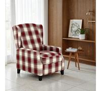 Seconique Kensington Recliner Chair - Red Tartan Fabric