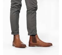 Kensington TED Mens Leather Chelsea Boots Tan - UK 7