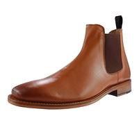 Kensington TED Mens Leather Chelsea Boots Tan UK 8