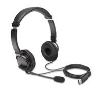 Kensington USB Wired Headset, Stereo Headphones with Noise-Cancelling Microphone, USB Headset, PC/Mac/Laptop/Tablet for Windows, Mac and Chrombook - Black