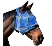 Kensington UV Fly Mask with Fleece Trim - Protective Mask with Dual Ear Opening & Forelock Freedom - Large, Kentucky Blue